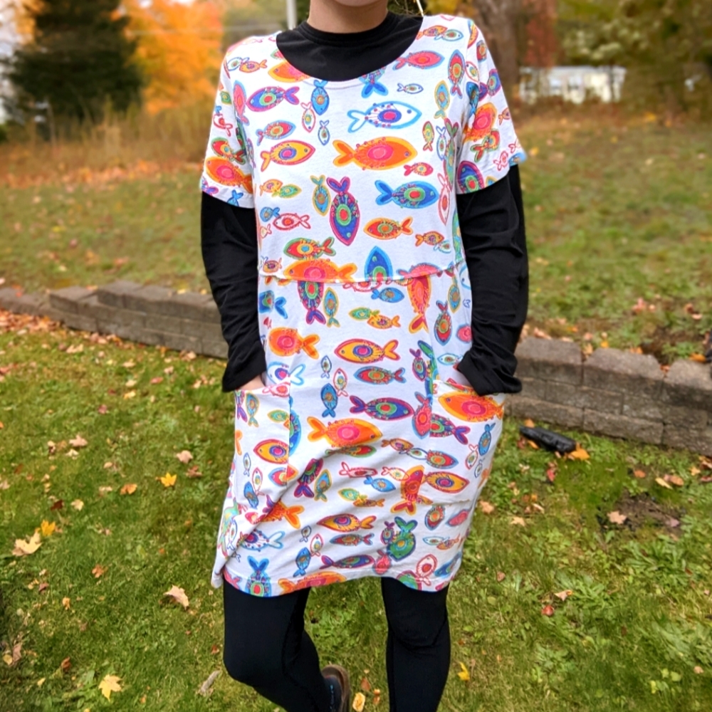 Fresh Produce Fish Pattern Dress🌅